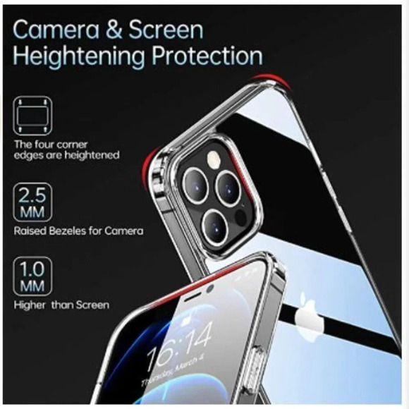 New Crystal Clear Case iPhone 12 Pro Max - Picture 4 of 12